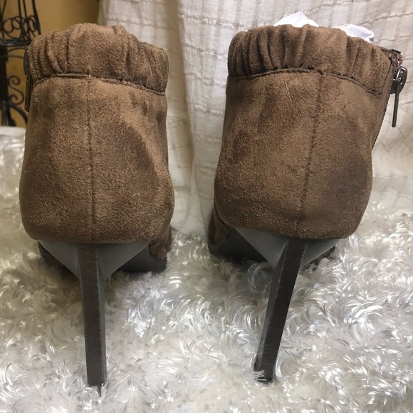 💛 Mi iM Brown Suede Heels Size 10 - Picture 4 of 5